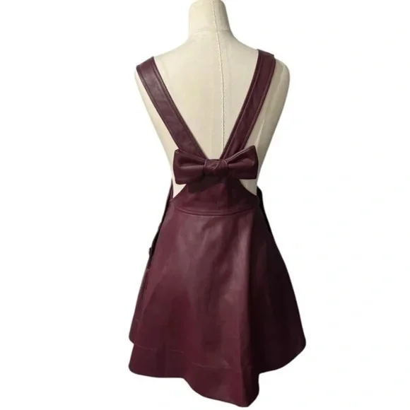 NWT Maeve Faux Leather Pinafore in XS - Picture 4 of 9